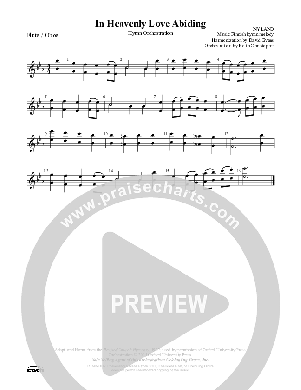 In Heavenly Love Abiding Flute/Oboe ()