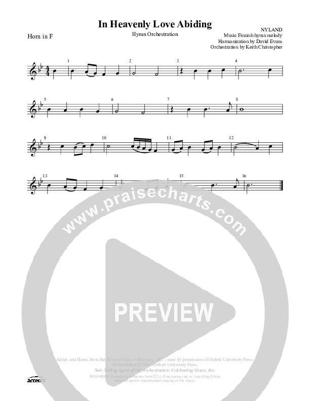 In Heavenly Love Abiding French Horn ()