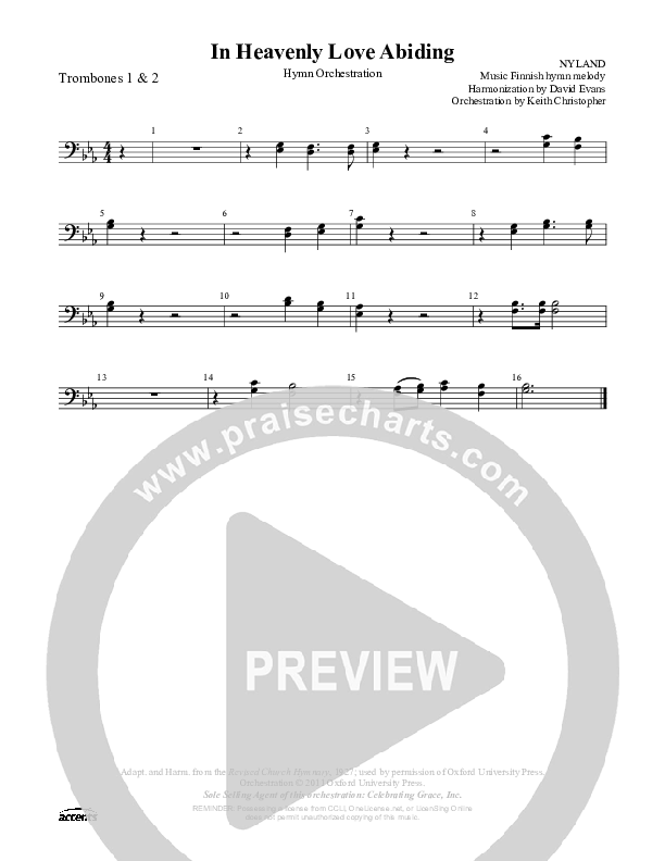In Heavenly Love Abiding Trombone 1/2 ()