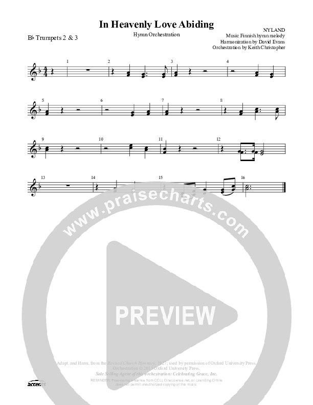 In Heavenly Love Abiding Trumpet 2/3 ()