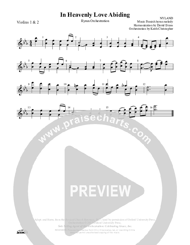 In Heavenly Love Abiding Violin 1/2 ()