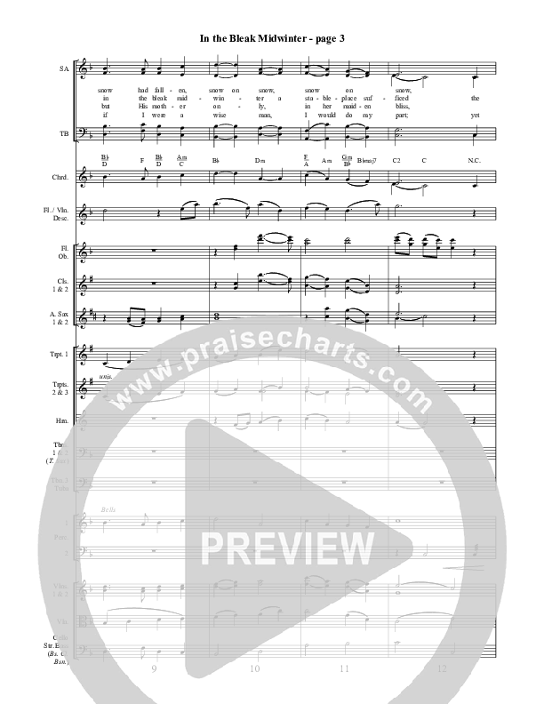 In The Bleak Midwinter Conductor's Score ()