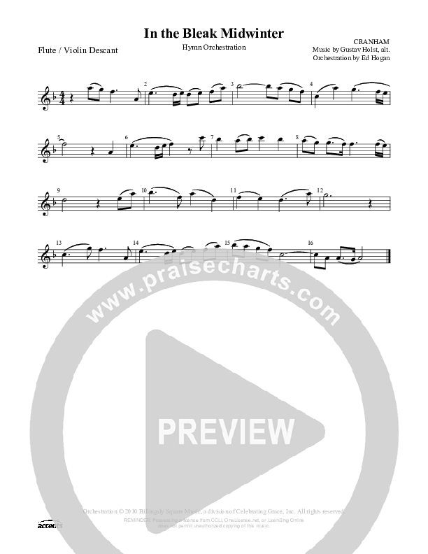 In The Bleak Midwinter Flute ()