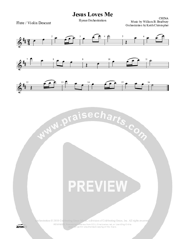 Jesus Loves Me Flute ()