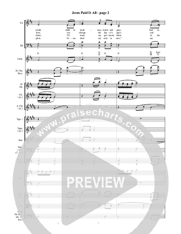 Jesus Paid It All Orchestration ()