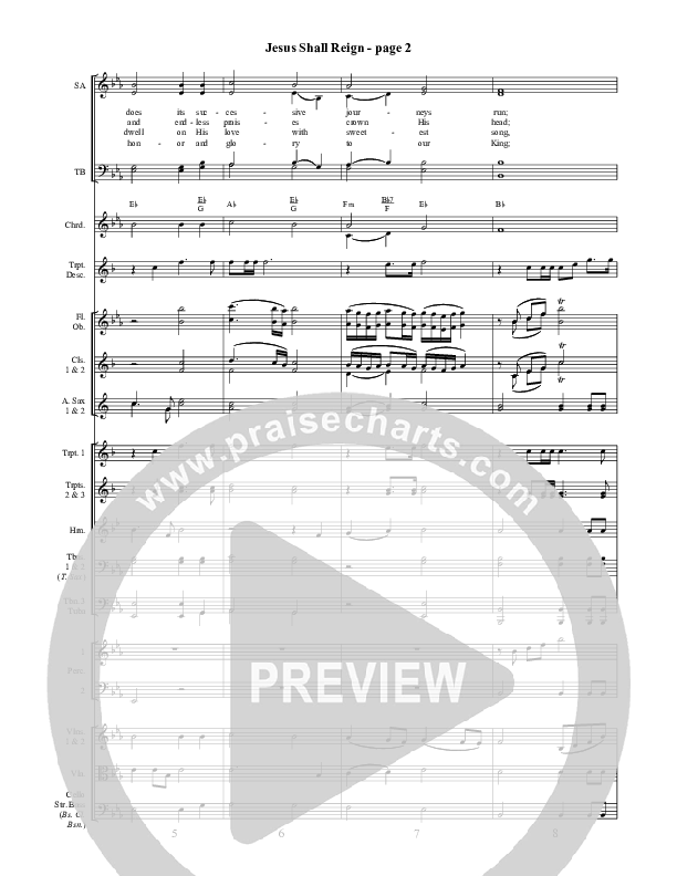 Jesus Shall Reign Conductor's Score ()