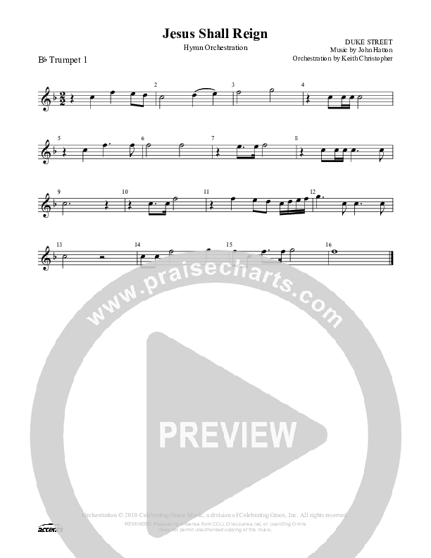 Jesus Shall Reign Trumpet 1 ()