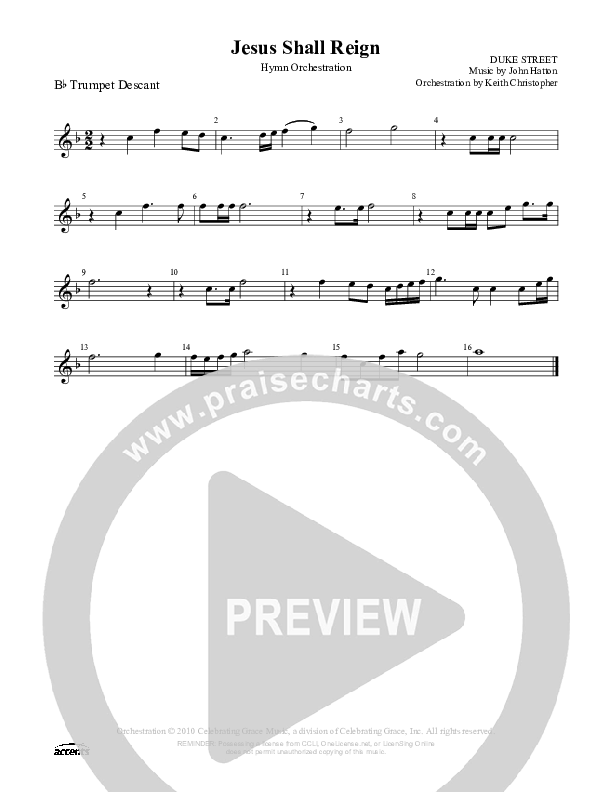 Jesus Shall Reign Trumpet ()