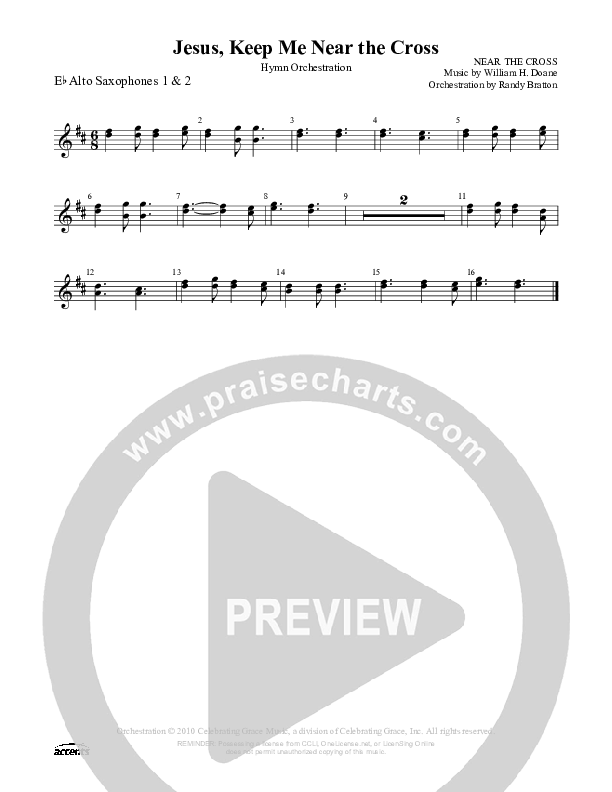 Jesus Keep Me Near The Cross Alto Sax 1/2 ()