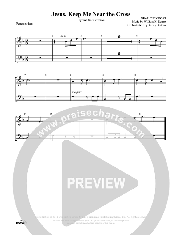 Jesus Keep Me Near The Cross Percussion ()