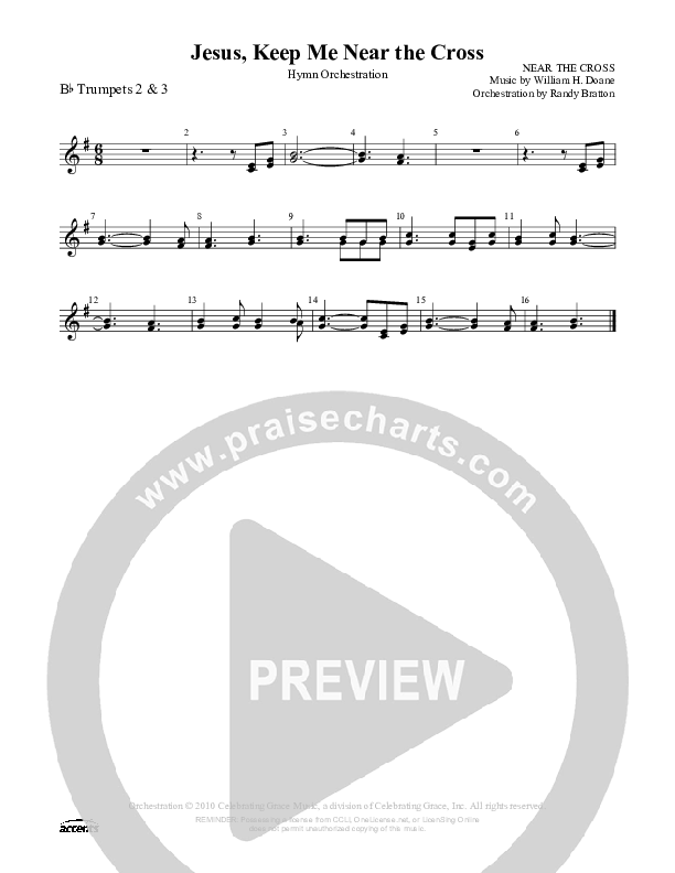 Jesus Keep Me Near The Cross Trumpet 2/3 ()