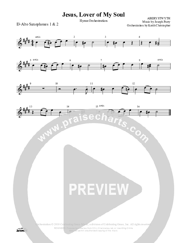 Jesus Lover Of My Soul Alto Sax 1/2 ()