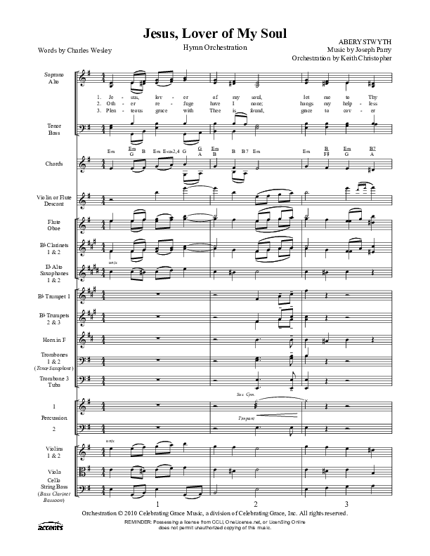 Jesus Lover Of My Soul Orchestration ()