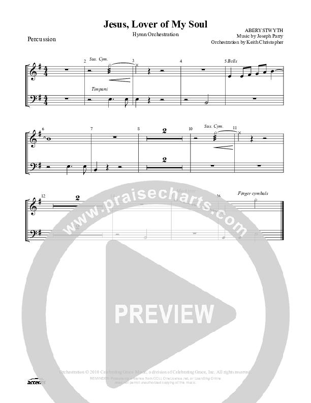 Jesus Lover Of My Soul Percussion ()