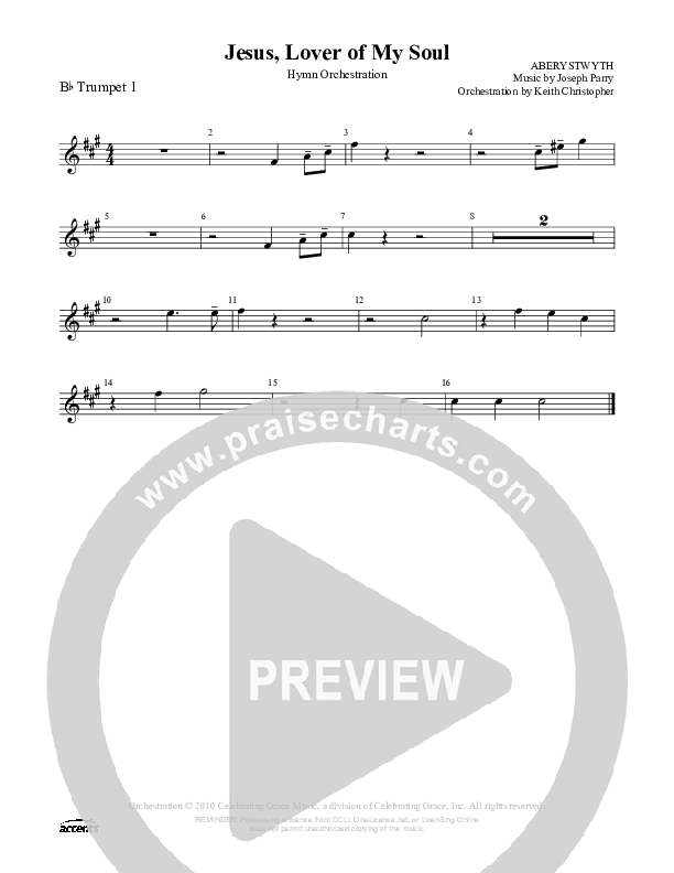 Jesus Lover Of My Soul Trumpet 1 ()