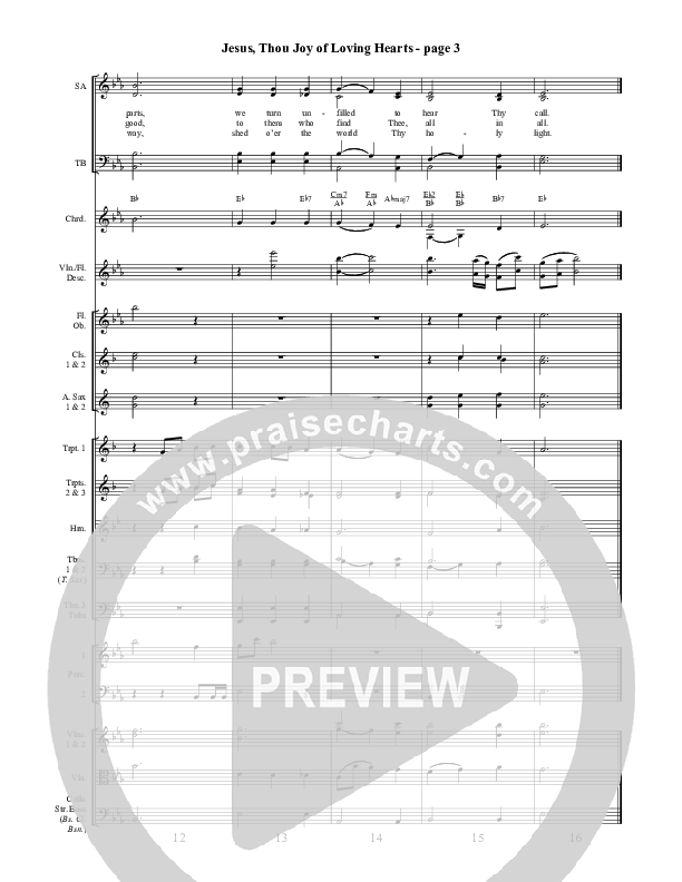 Jesus Thou Joy Of Loving Hearts Conductor's Score ()