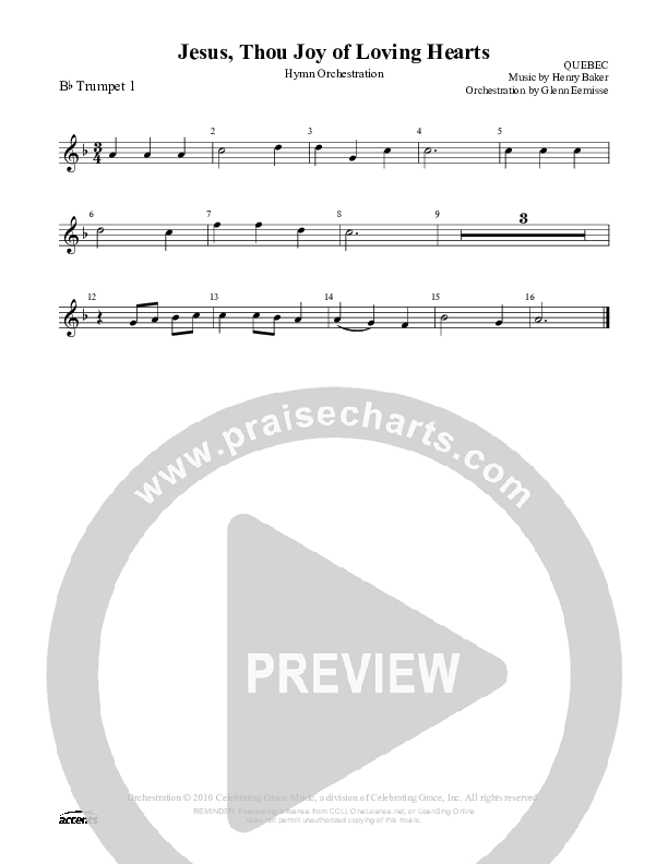 Jesus Thou Joy Of Loving Hearts Trumpet 1 ()