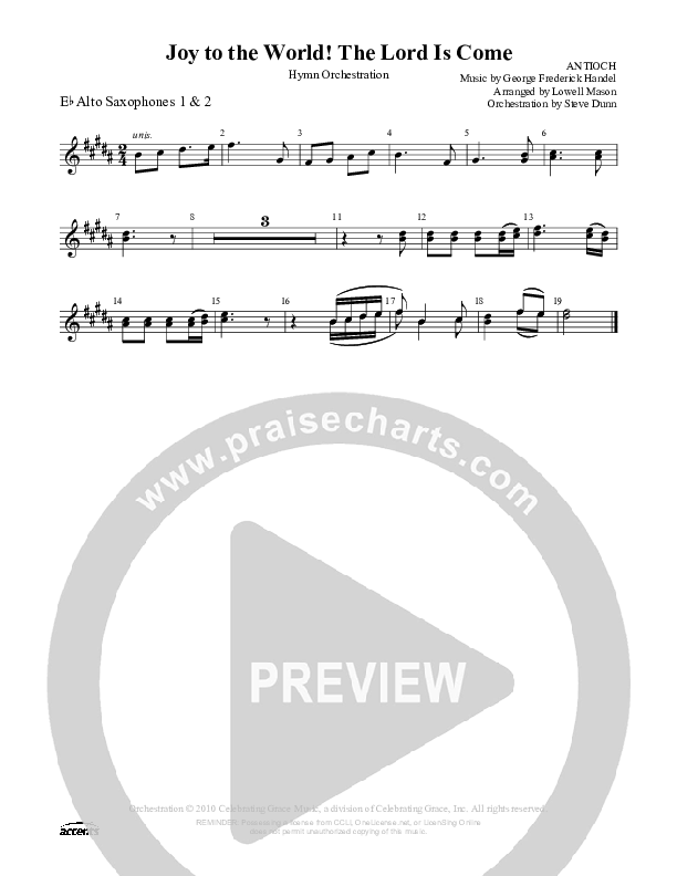 Joy To The World   Alto Sax 1/2 ()