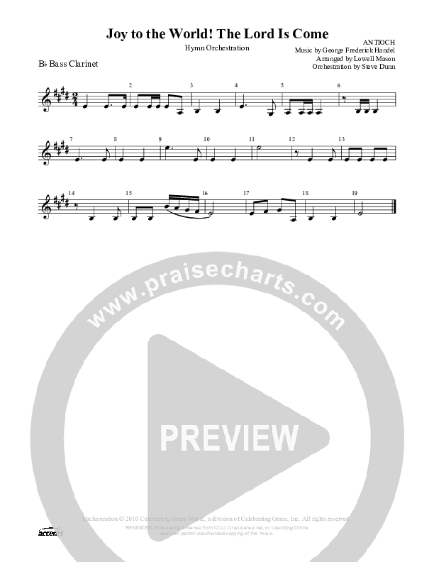 Joy To The World Bass Clarinet ()