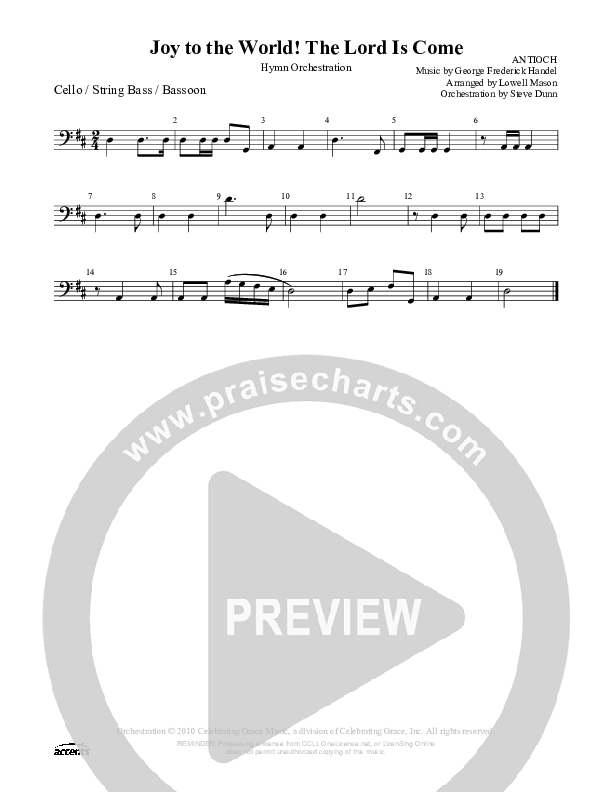 Joy To The World   Cello/Bass ()