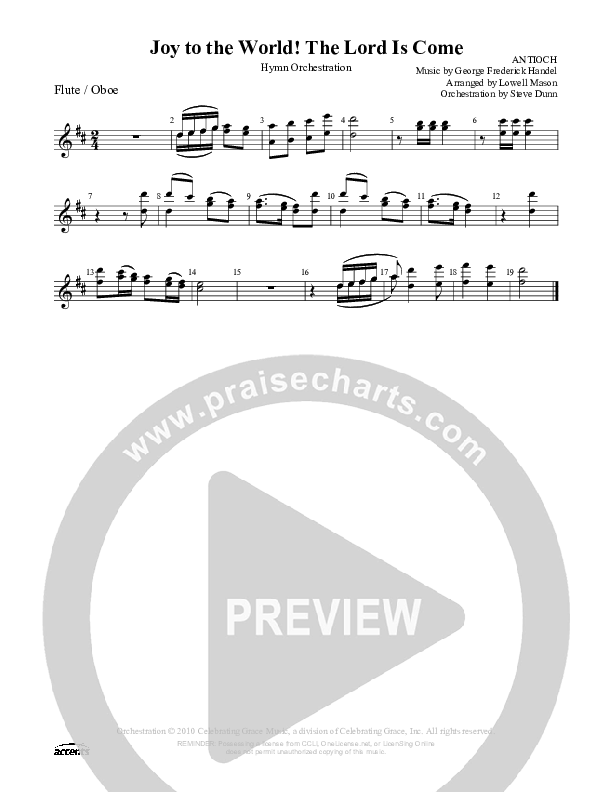 Joy To The World   Flute/Oboe ()