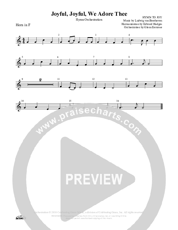 Joyful Joyful We Adore Thee French Horn ()