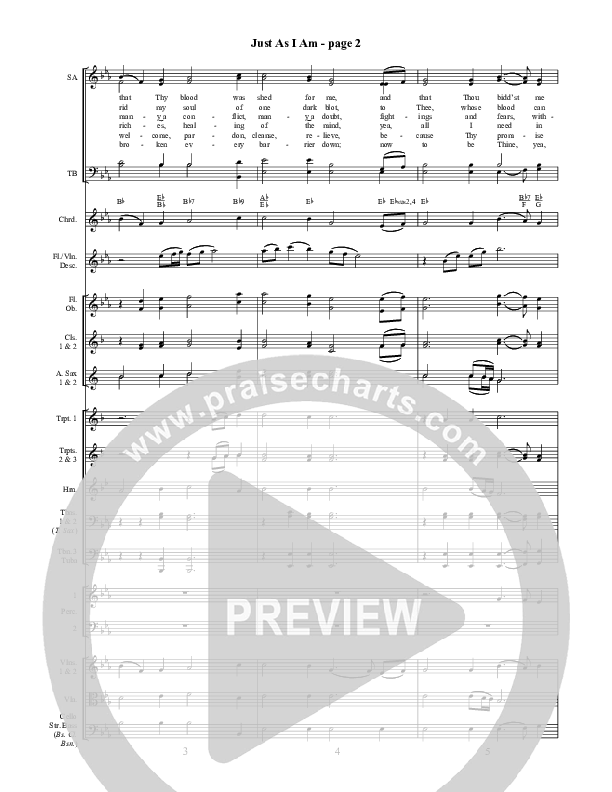 Just As I Am Orchestration ()