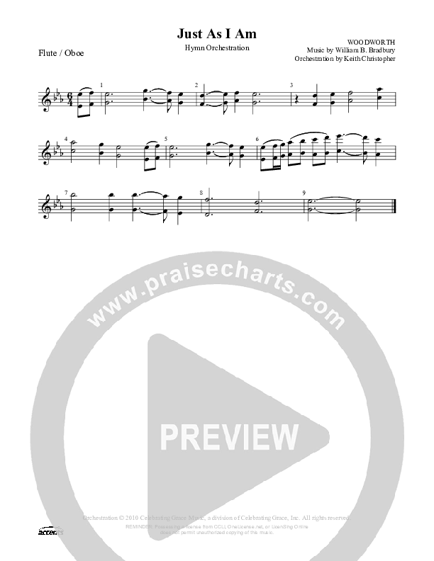 Just As I Am Flute/Oboe ()