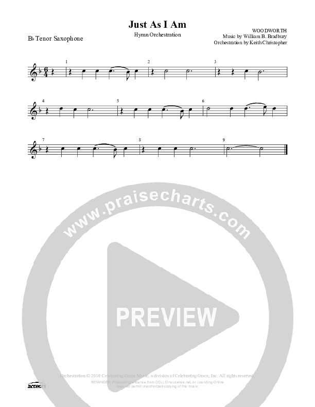 Just As I Am Tenor Sax 2 ()