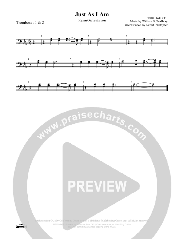 Just As I Am Trombone 1/2 ()