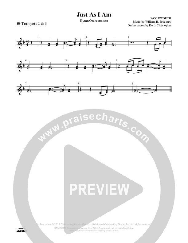 Just As I Am Trumpet 2/3 ()