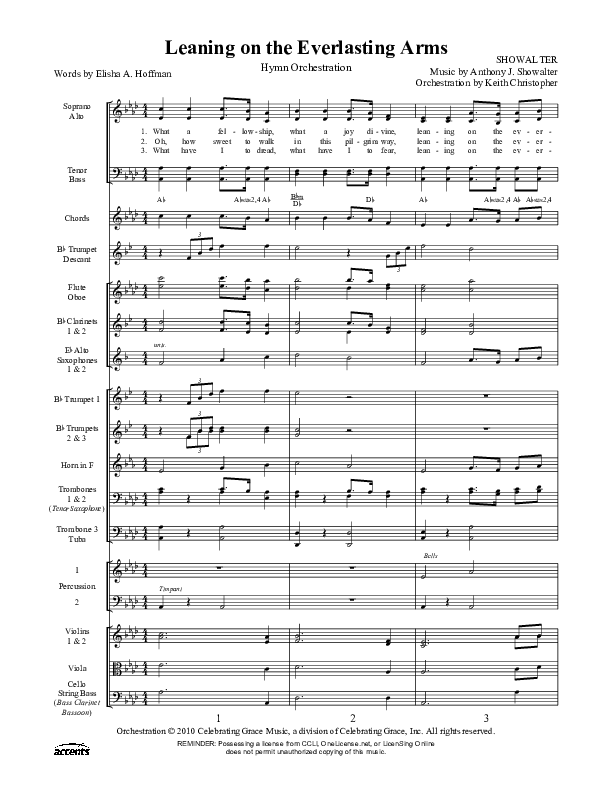Leaning On The Everlasting Arms Orchestration ()