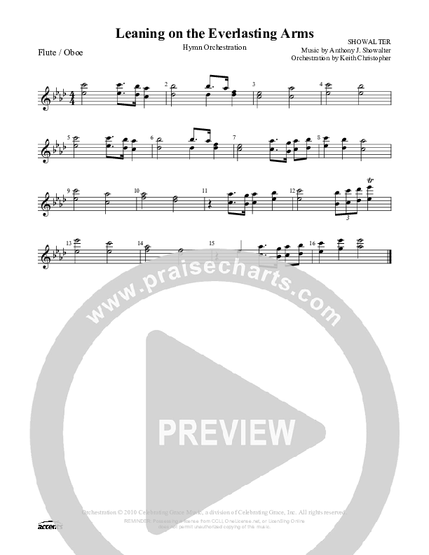 Leaning On The Everlasting Arms Flute/Oboe ()
