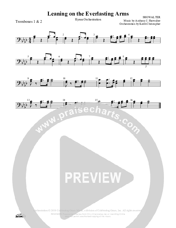Leaning On The Everlasting Arms Trombone 1/2 ()