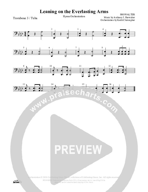 Leaning On The Everlasting Arms Trombone 3/Tuba ()