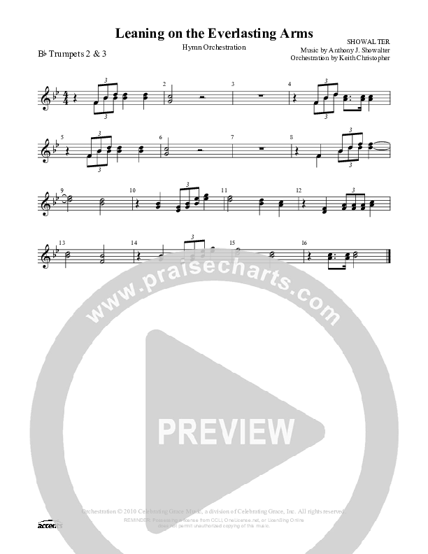 Leaning On The Everlasting Arms Trumpet 2/3 ()