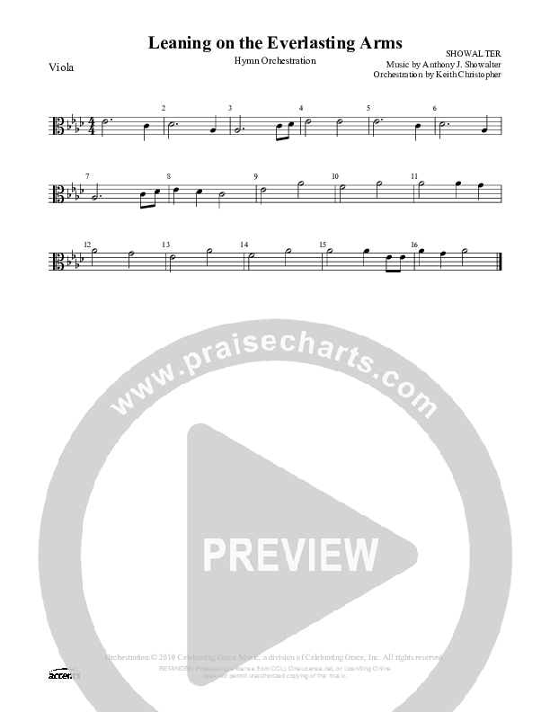 Leaning On The Everlasting Arms Viola ()