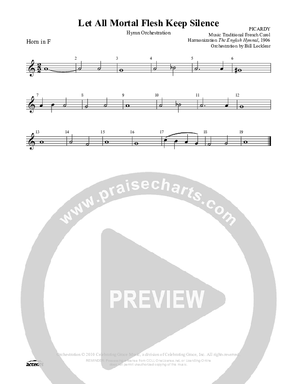 Let All Mortal Flesh Keep Silence French Horn ()