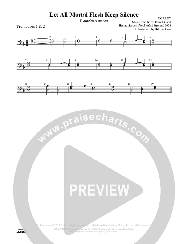 Let All Mortal Flesh Keep Silence Trombone 1/2 ()