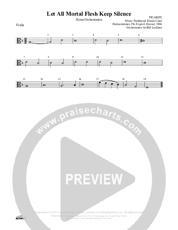 Let All Mortal Flesh Keep Silence Viola ()