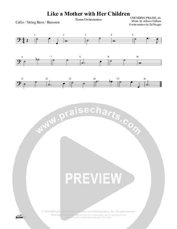 Like A Mother With Her Children Cello/Bass ()