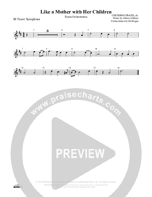 Like A Mother With Her Children Tenor Sax 2 ()