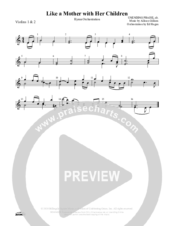 Like A Mother With Her Children Violin 1/2 ()