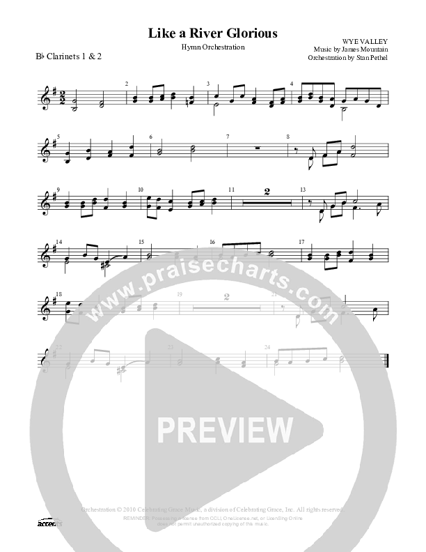 Like A River Glorious Clarinet 1/2 ()