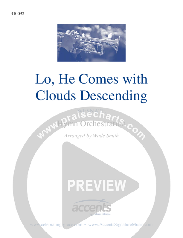 Lo He Comes With Clouds Descending    Cover Sheet ()