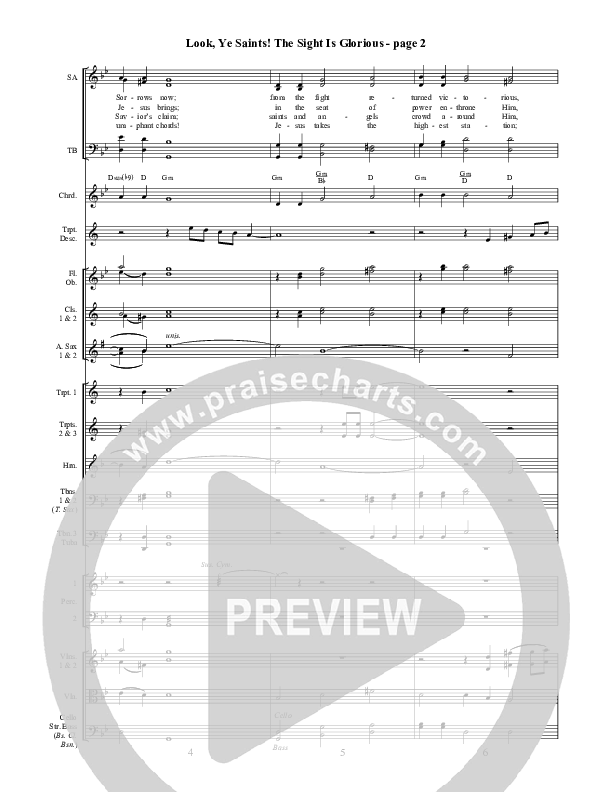 Look Ye Saints  The Sight Is Glorious Conductor's Score ()