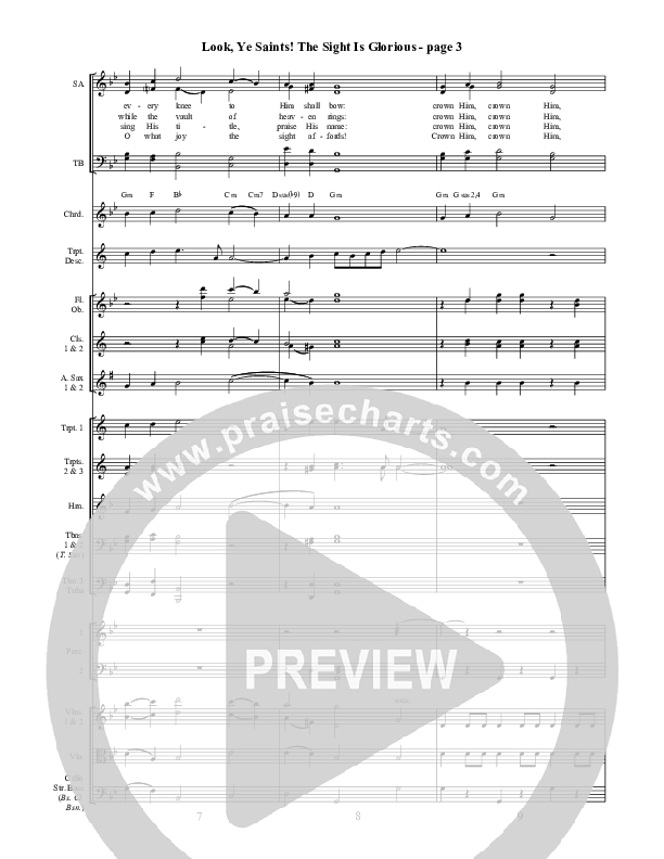 Look Ye Saints  The Sight Is Glorious Conductor's Score ()