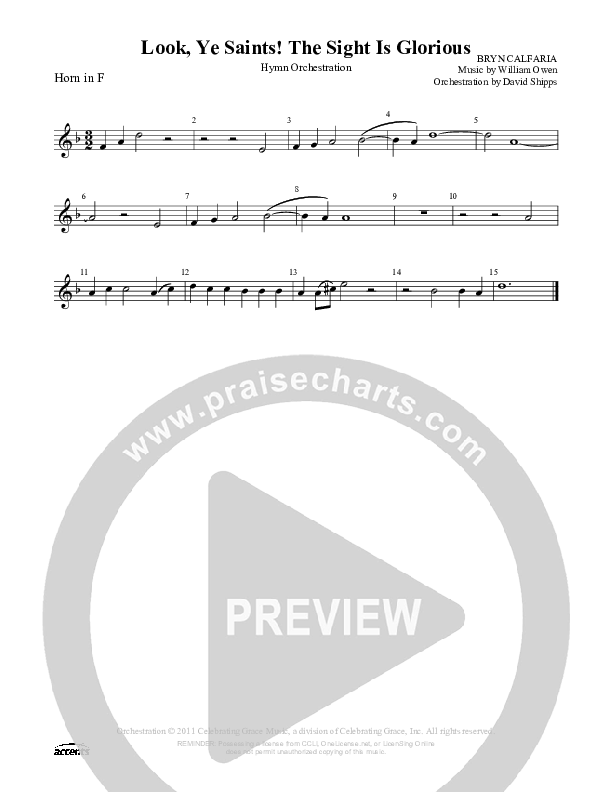 Look Ye Saints  The Sight Is Glorious French Horn ()