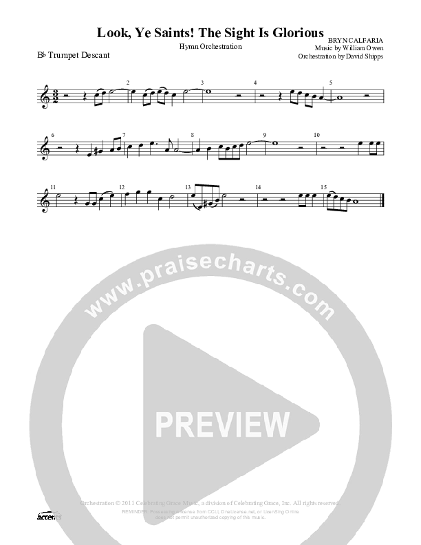 Look Ye Saints  The Sight Is Glorious Trumpet ()