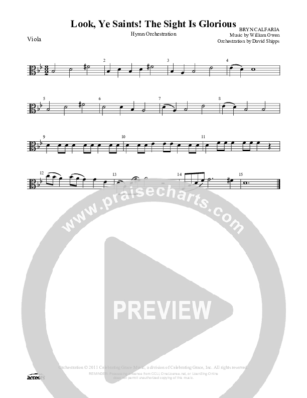 Look Ye Saints  The Sight Is Glorious Viola ()